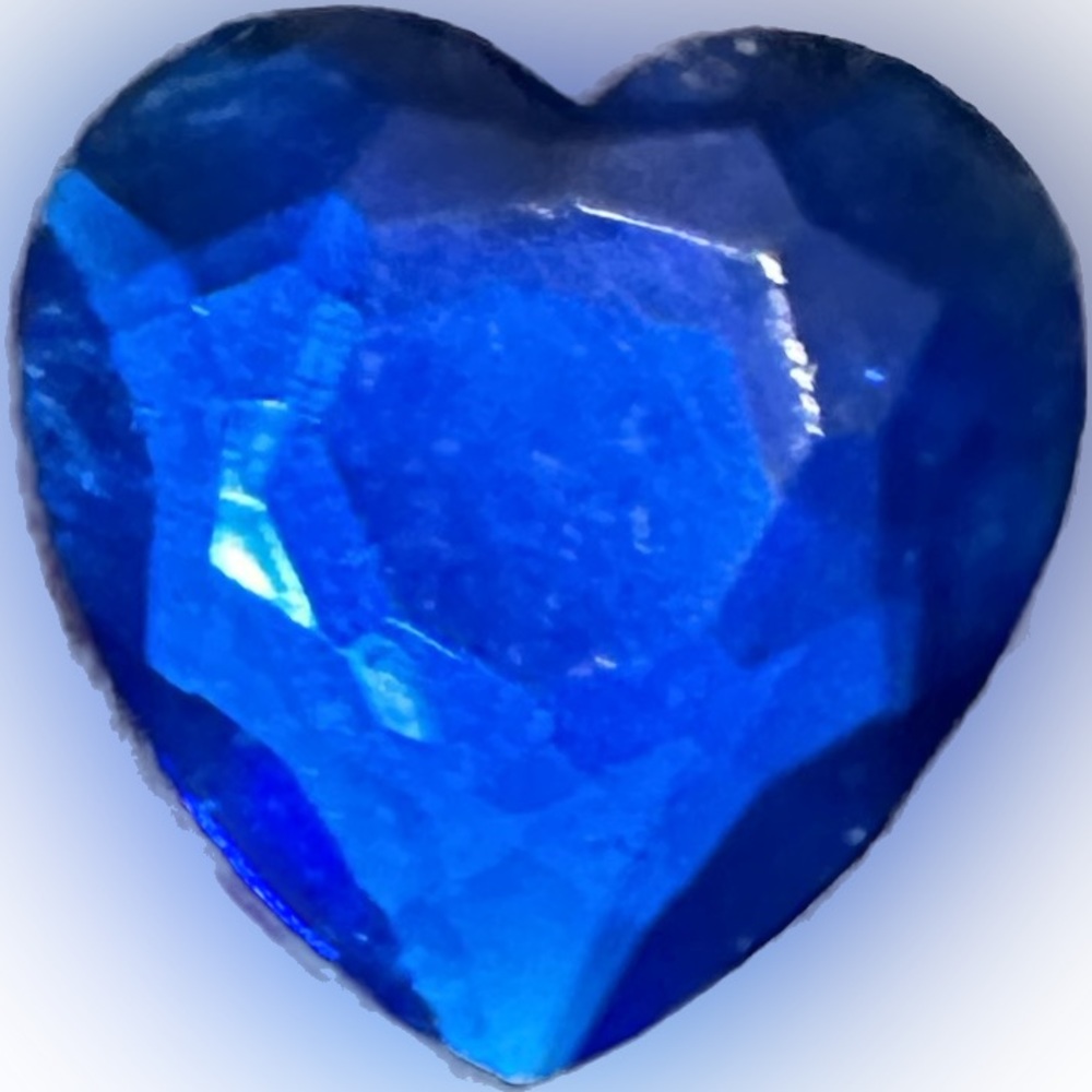 VTG RARE Y2K LISA FRANK BLUE HEART GEM RING BLING JEWELRY VALENTINE GIFT LOVE LV